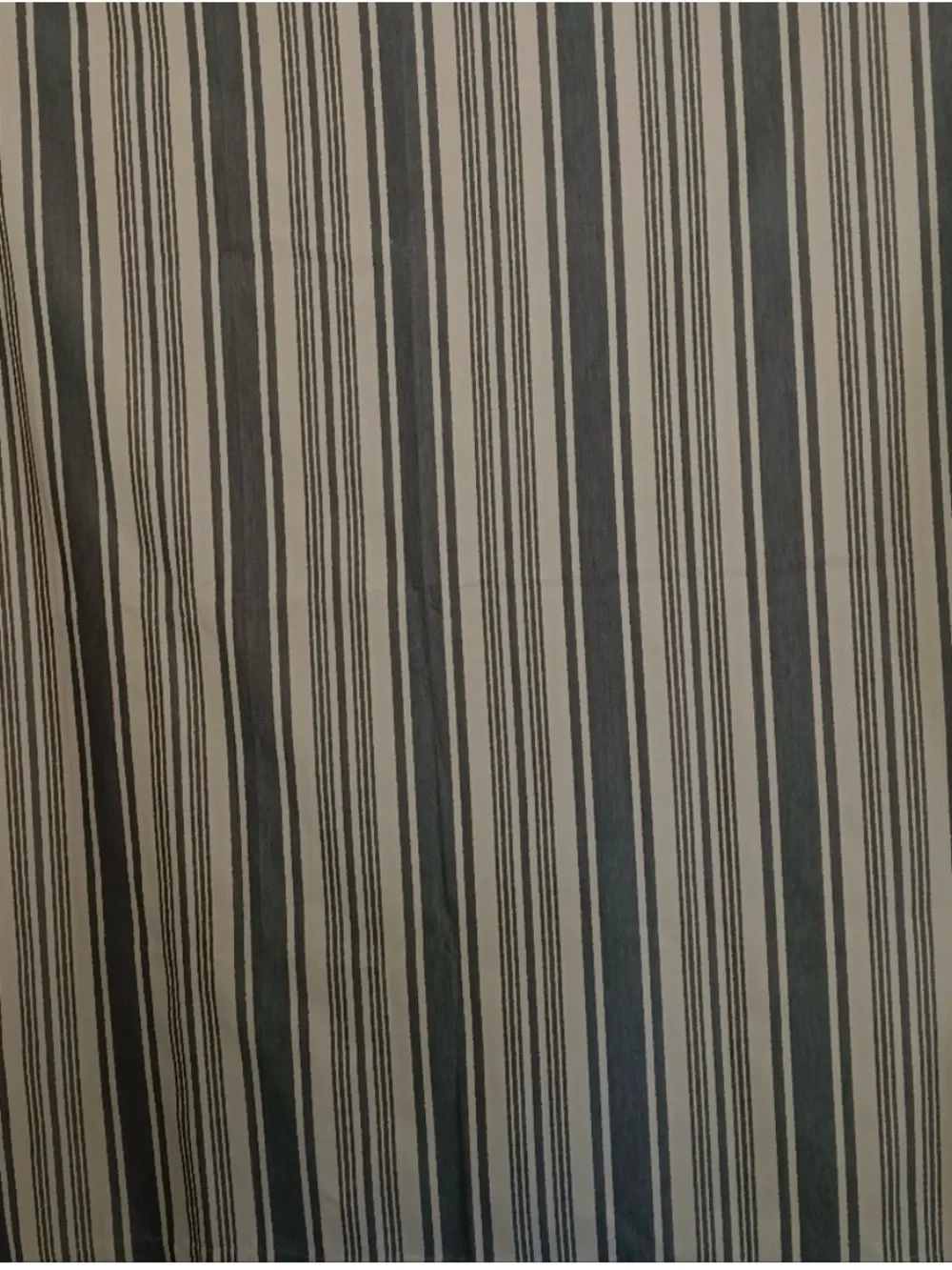 Willams Sonoma Black & Tan Vintage Stripe Tablecloth 70 X 108